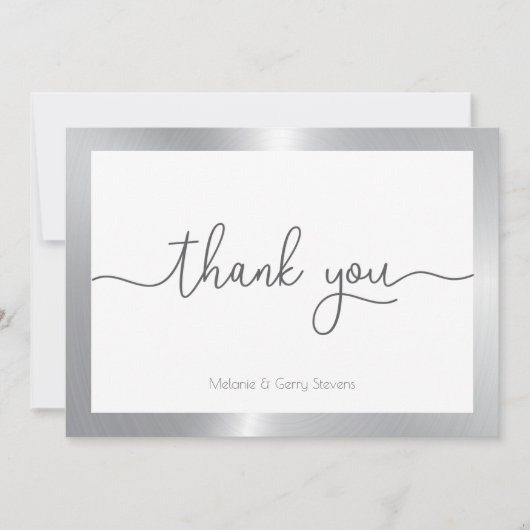 Merci typographie, argent et blanc arrière - plan (Devant)