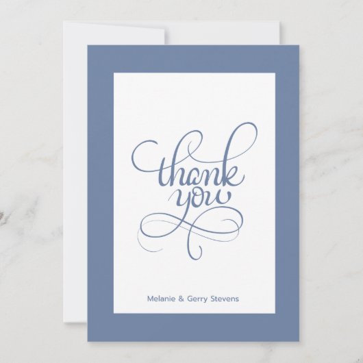 Merci typographie, bleu sur blanc arrière - plan (Devant)