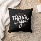 Merci Typographie Coussin noir (Couverture)
