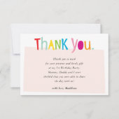 MERCI typographie mignonne colorée moderne (Devant)