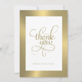 Merci typographie, or sur arrière - plan blanc (Devant)