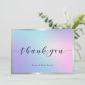 Merci typographie rose et bleu ombre (Debout devant)