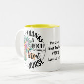 Merci un Bunch Nurse Mug Floral Appréciation cadea (Devant gauche)