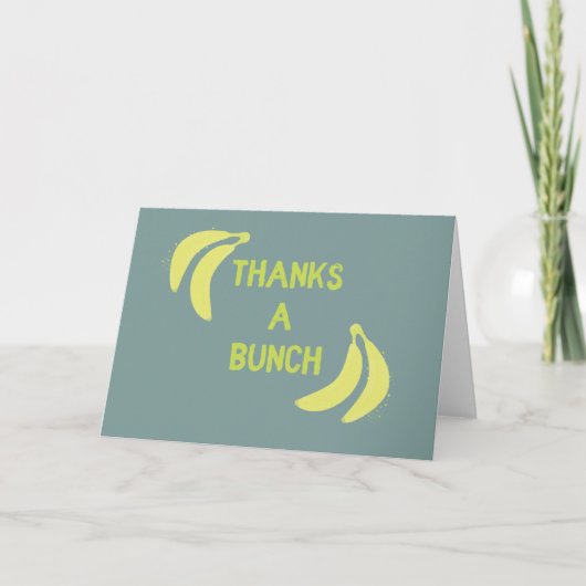 Merci un Carte de remerciements Bunch Bananas (Devant)