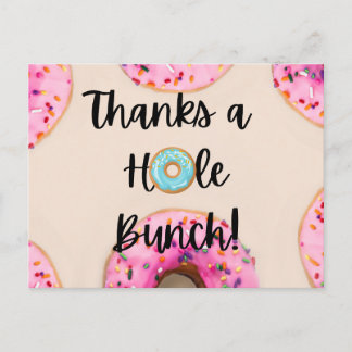 Merci un Hole Bunch Donut thème Cartes de remercie