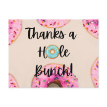 Merci un Hole Bunch Donut thème Cartes de remercie