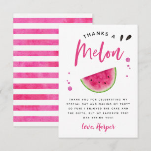 Merci Un Melon Pastèque Anniversaire Rose