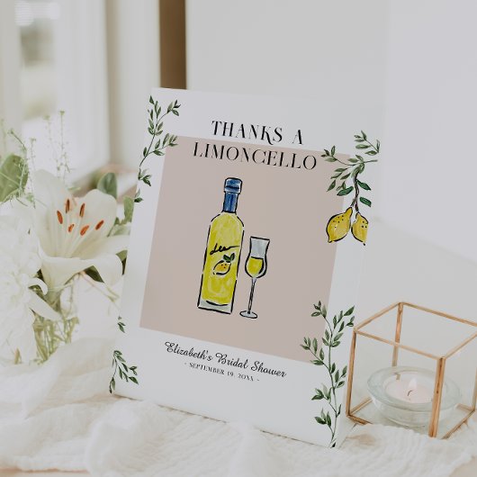 Merci un panneau de Fête des mariées Limoncello