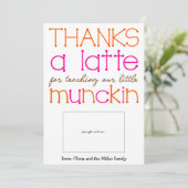 Merci une carte d'appréciation de l'enseignant en  (Debout devant)