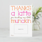 Merci une carte d'appréciation de l'enseignant en (Debout devant)