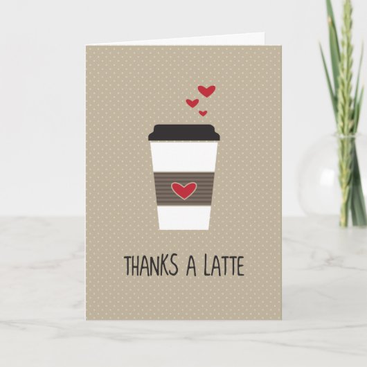 Merci Une Carte de voeux Latte (Devant)