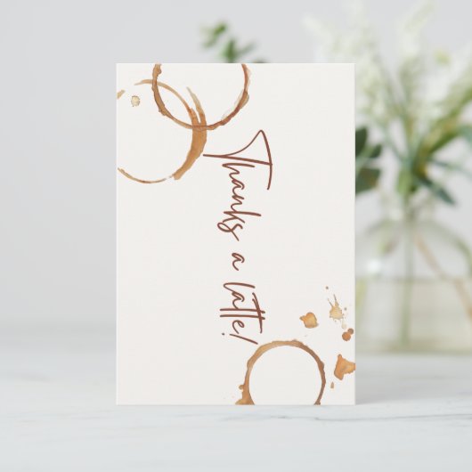 Merci une carte en latte (Debout devant)