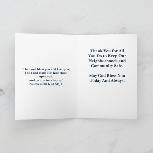 Merci une carte flic (Intérieur)