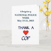 Merci une carte flic (Fleur jaune)