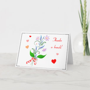Merci une carte florale Bunch