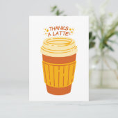 Merci une carte Latte Café (Debout devant)