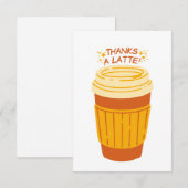 Merci une carte Latte Café (Devant / Derrière)