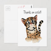 Merci une Carte Postale d'Ocelot (Devant / Derrière)