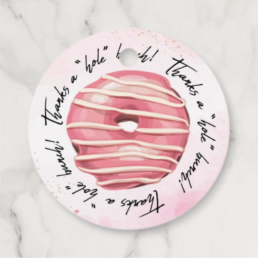 Merci une étiquette de donut à trou (Dos)
