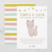 Merci Une Lama Fête D'anniversaire Enfants Mignons (Devant / Derrière)