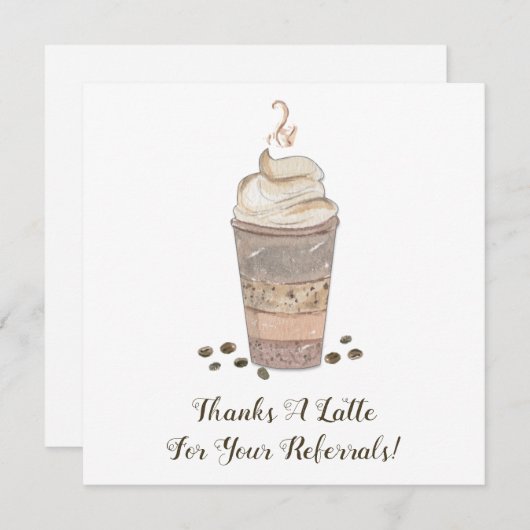 Merci une référence au café en latte (Devant / Derrière)