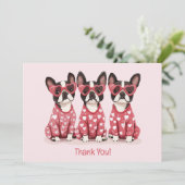 Merci Valentines Day Boston Terrier Chiens (Debout devant)