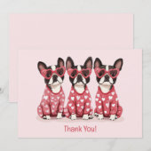 Merci Valentines Day Boston Terrier Chiens (Devant / Derrière)