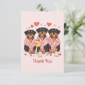 Merci Valentines Day Rottweiler Chiens (Debout devant)