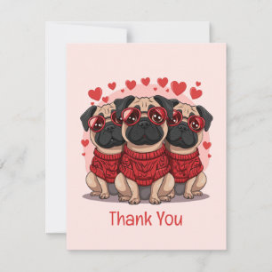 Merci Valentines Jour Chiens de Carlin