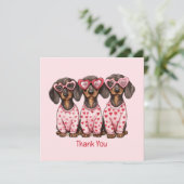Merci Valentines Jour Dachshund Chiens (Debout devant)