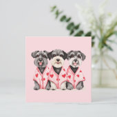 Merci Valentines Jour des Schnauzer Chiens (Debout devant)