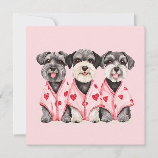 Merci Valentines Jour des Schnauzer Chiens (Devant)