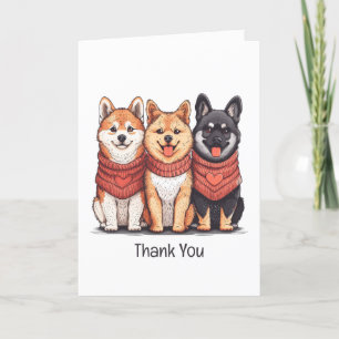 Merci Valentines Jour Shiba Inu Chiens
