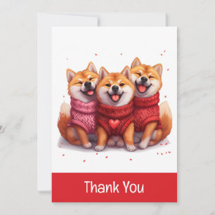 Merci Valentines Jour Shiba Inu Chiens