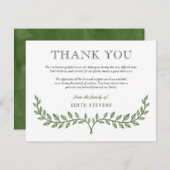 Merci vert de sympathie de guirlande (Devant / Derrière)
