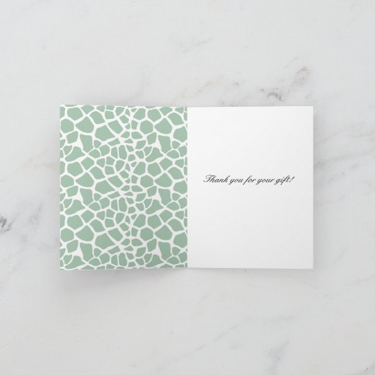 Merci vert en bon état d'impression de girafe (Intérieur)