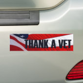 Merci Vet American Flag Bumper Sticker (En voiture)