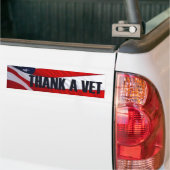 Merci Vet American Flag Bumper Sticker (Sur camion)