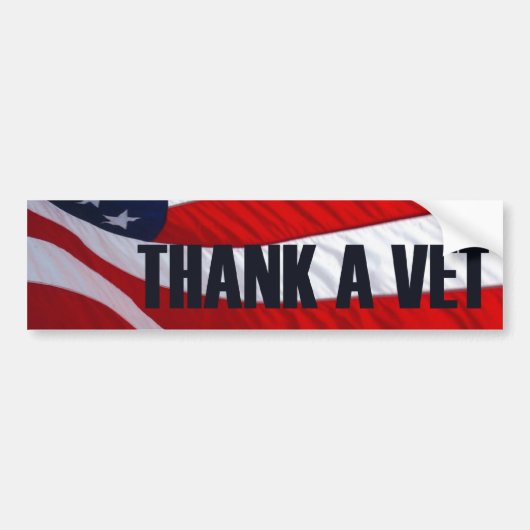 Merci Vet American Flag Bumper Sticker (Devant)