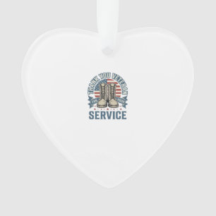 Merci Vétéran Patriotique Bottes Service Chemise_1