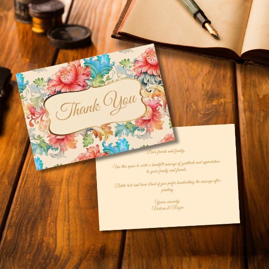 Merci victorien Vintage Floral