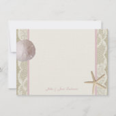 Merci vintage Beach Flat Card (Dos)