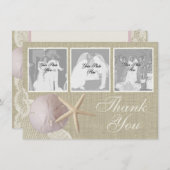 Merci vintage Beach Flat Card (Devant / Derrière)