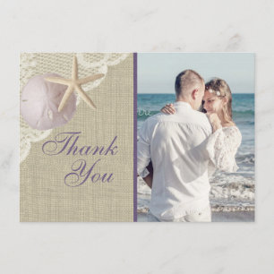 Merci vintage Beach Plat Card violet
