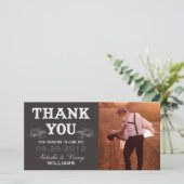 MERCI vintage | CARTE DE REMERCIEMENTS mariage (Debout devant)