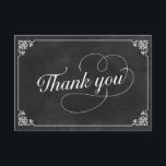 Merci vintage de tableau de bord<br><div class="desc">Magnifique carte de remerciements en damier noir et blanc à l'ambiance vintage et design. Invitation de mariage et carte RSVP correspondant :</div>