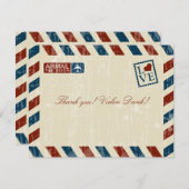 Merci vintage du Mariage de messagerie  (Devant / Derrière)