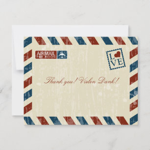 Merci vintage du Mariage de messagerie