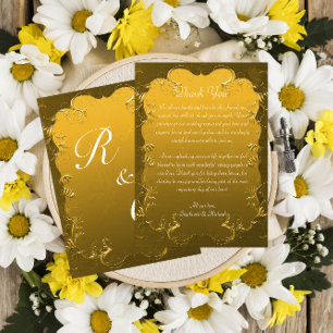 Merci vintage Mariage Damask Gold