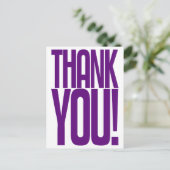 Merci violet géant ! Carte postale Loudmouth (Debout devant)